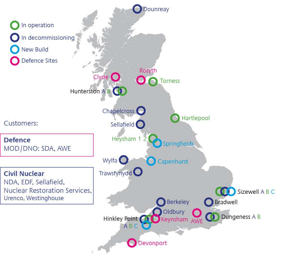 Where we do map - UK